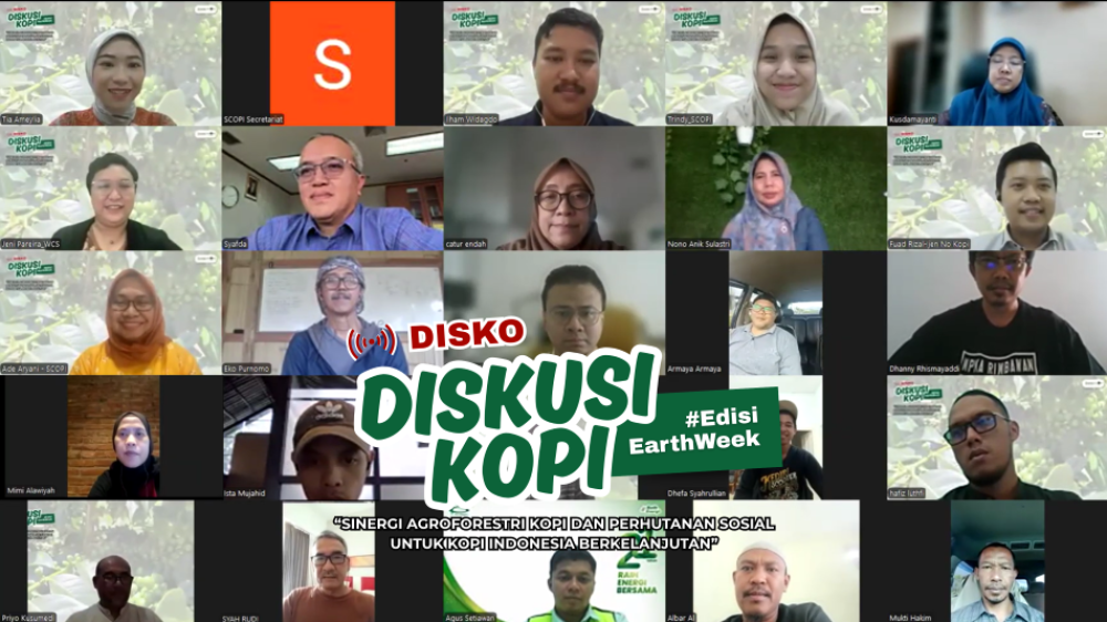 Diskusi Kopi Online SCOPI Sinergi Agroforestri dan Perhutanan Sosial Kunci Kopi Indonesia Berkelanjutan dan Hutan Lestari